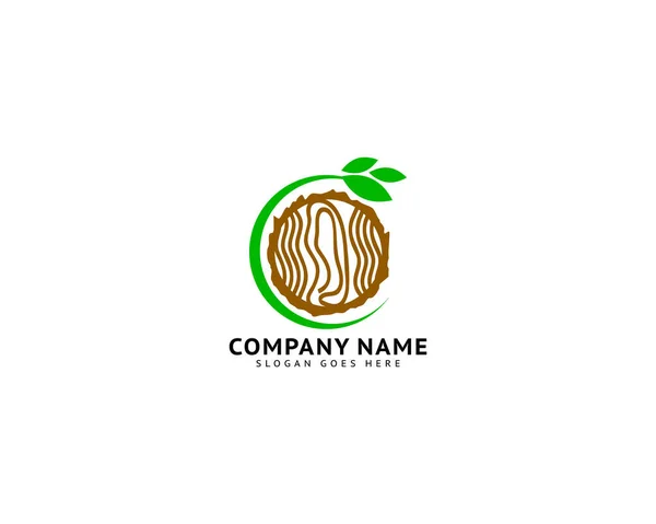 Wood Texture Symbol Logo Illustration — Stock Vector