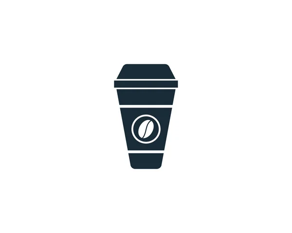 Kaffeetasse Ikone Vector Logo Vorlage Illustration Design — Stockvektor