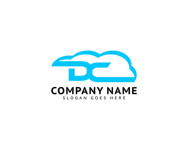 Initial Letter Logo Cloud Element — Stock Vector