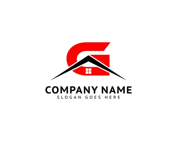 Первоначальное Письмо House Real Estate Logo Design — стоковый вектор