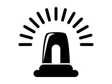 Bu vektör illüstrasyonu, çeşitli acil durum uyarı tasarımları için ideal bir acil durum siren simgesi içerir. Polis alarmı, ambulans alarmı ve sağlık hizmetleri ve güvenlikle ilgili projeler için mükemmel tıbbi uyarı sembolleri içeriyor.