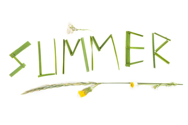 Ασυνήθιστη επιγραφή λέξη καλοκαίρι — Φωτογραφία Αρχείου
