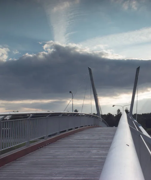 Détail Pont Dans Lueur Coucher Soleil Sedlnice Près Mosnov République — Photo