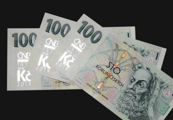 Центральный Банк Выпустил Новую Банкноту Черном Фоне — стоковое фото