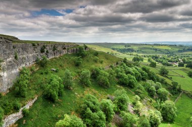 Bir görünümünü Malham Cove Yorkshire Dales national Park