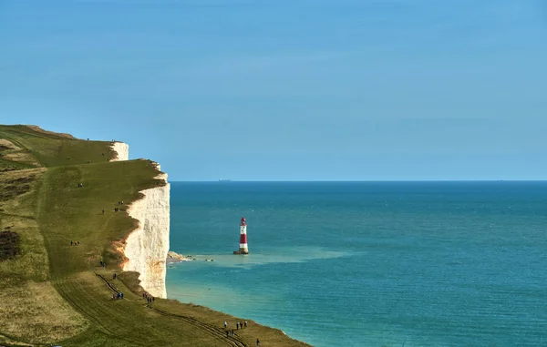 A Kelet-Sussex partján Beachy Head lighthouse látképe. — Stock Fotó