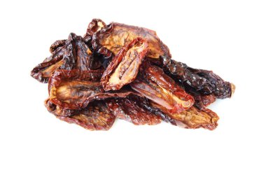 beyaz izole güneş kurutulmuş domates