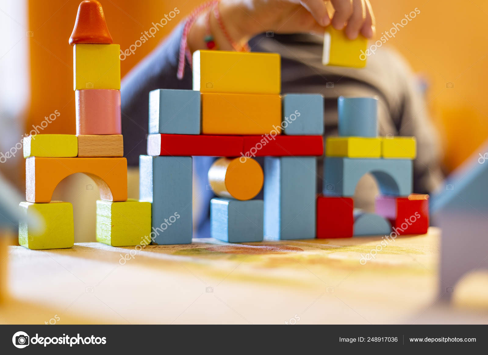 colored wooden blocks