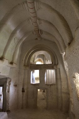 Tapınaklar, kilise Hıristiyan Yunanlılar tarafından kayaların oyulmuş Kapadokya cave