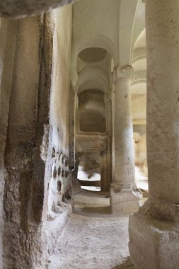 Tapınaklar, kilise Hıristiyan Yunanlılar tarafından kayaların oyulmuş Kapadokya cave