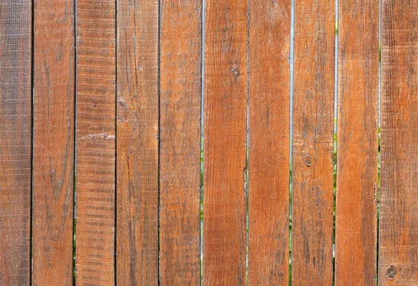 Aged Old Gray Wooden Fence Painted Orange Paint Close — Stock Photo, Image
