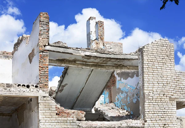 Casas Arruinadas Luto Territórios Queimados Como Resultado Chegada Mundo Russo — Fotografia de Stock