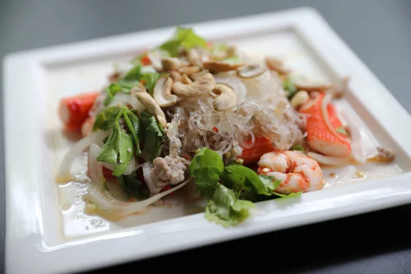 Nouilles Verre Salade Épicée Nourriture Thaïlandaise — Photo