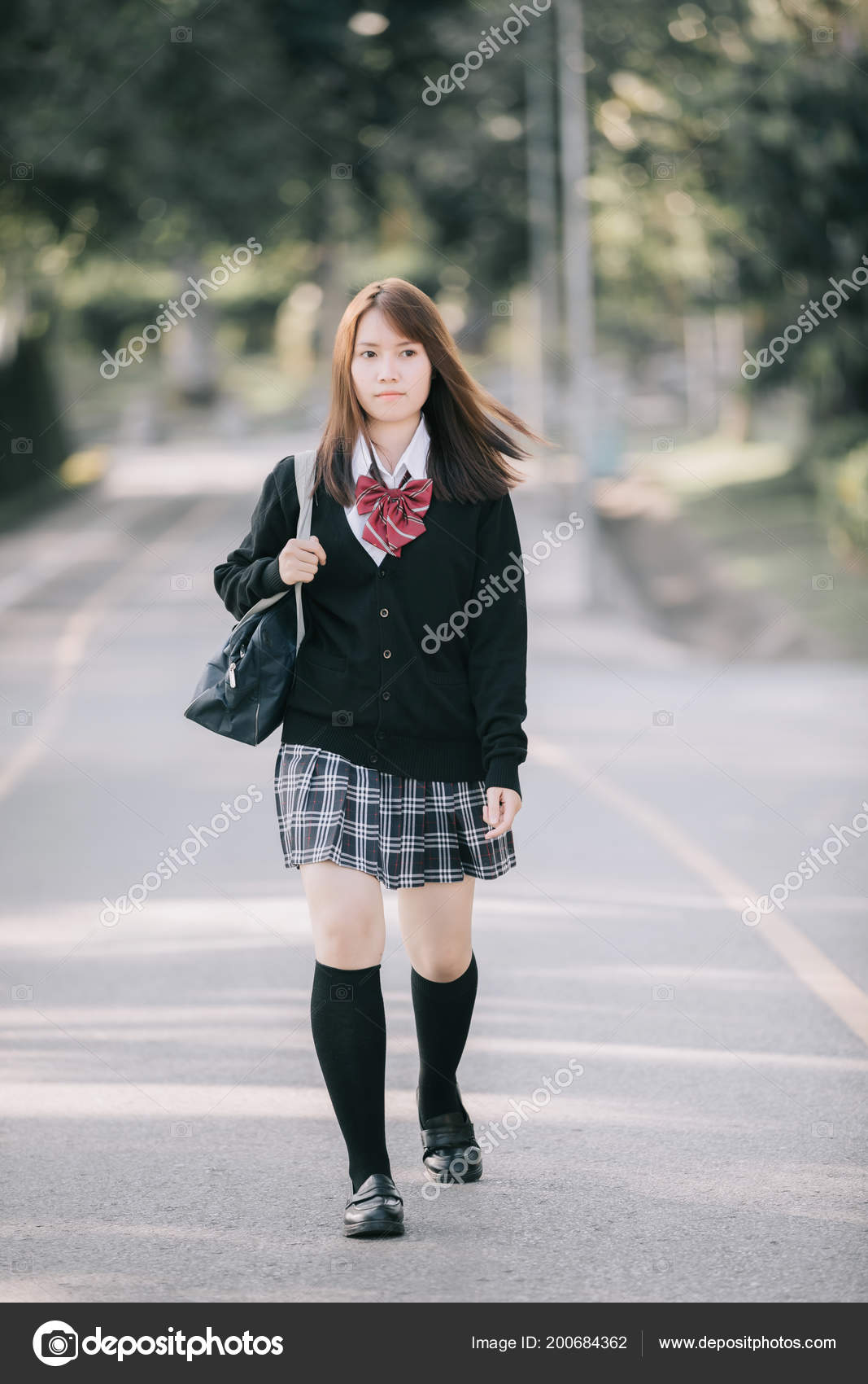 japanese school girl outdoor