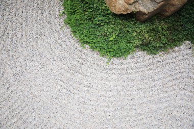 alan arka plan ile Japon zen taş bahçe
