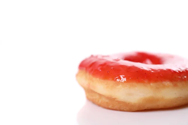 Strawberry Donut Isolerad Vit Bakgrund — Stockfoto