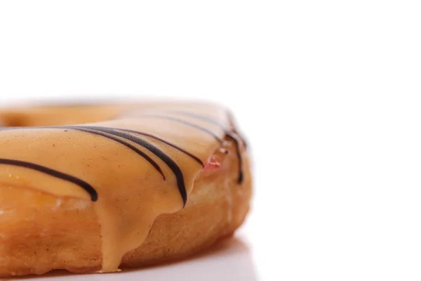 Manteiga Amendoim Donut Isolado Fundo Branco — Fotografia de Stock