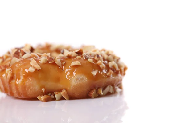 Donut Con Tuerca Aislada Sobre Fondo Blanco —  Fotos de Stock