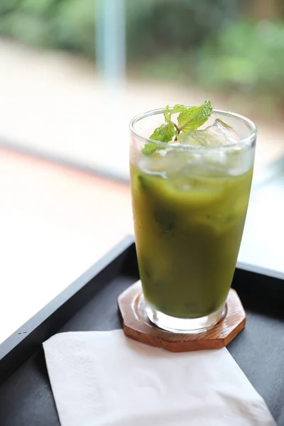 Iced Japanse Groene Thee Drinken — Stockfoto