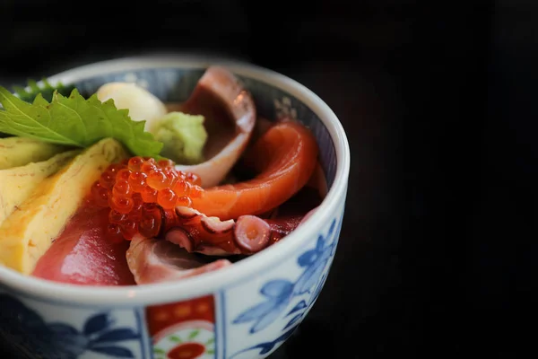 Kaisen Don Castron Orez Fructe Mare Mâncare Japoneză — Fotografie, imagine de stoc