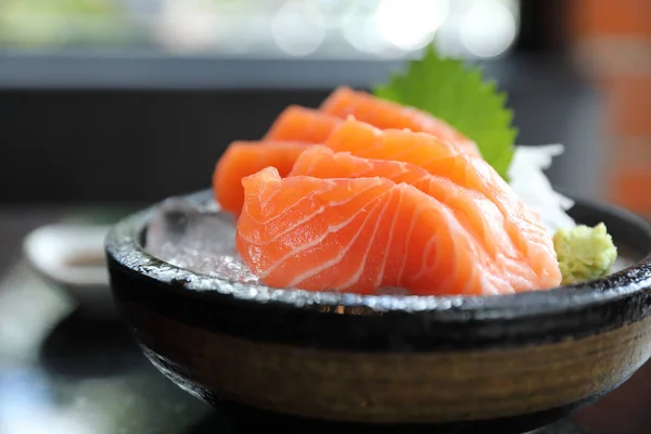 Sashimi Salmão Gelo Comida Japonesa — Fotografia de Stock