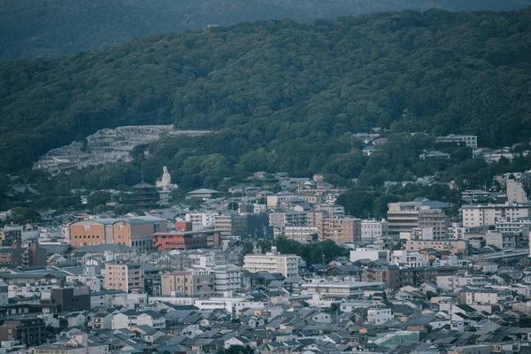 Paisaje Urbano Kioto Con Salida Del Sol Estilo Vintage Película — Foto de Stock