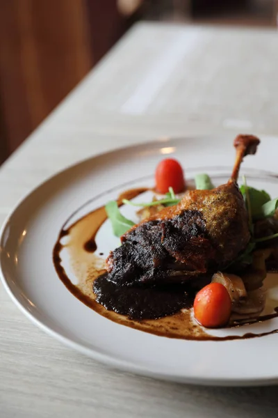 Duck Confit Roasted Duck Leg French Food — Stock Photo, Image