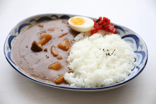 Curry Rice Egg Japanese Food — Stock Photo, Image
