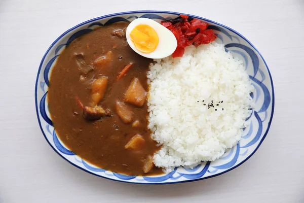 Curry Rice Egg Japanese Food — Stock Photo, Image