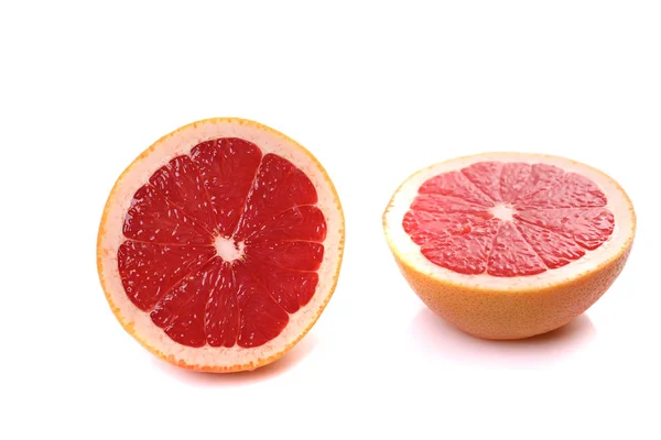 Grapefruity Plátky Izolované Bílém Pozadí — Stock fotografie