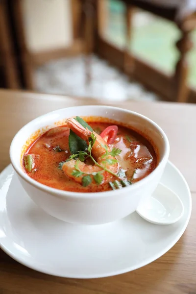 Tom Yum Soup Thai Traditional Spicy Prawn Soup — Stock Photo, Image