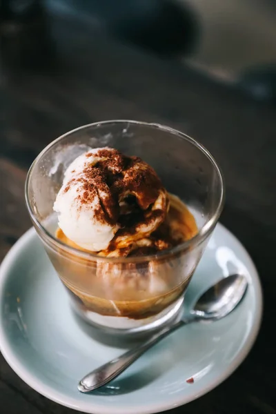 Affogato Coffee Ice Cream — Stock Photo, Image