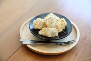 Warabi mochi Japon tatlı ahşap tablo