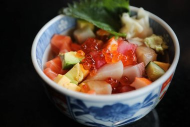 Mix suşi donburi kase , Japon gıda