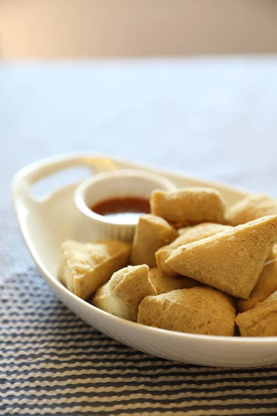 Fritado tofu comida japonesa — Fotografia de Stock