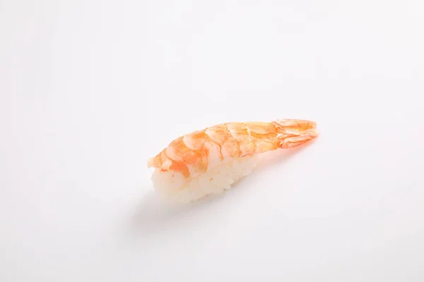 Camarones Sushi Comida Japonesa Aislada Fondo Blanco — Foto de Stock