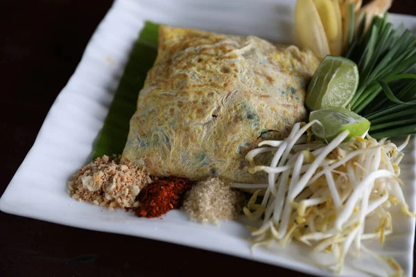 Nourriture Thaïlandaise Locale Padthai Nouilles Frites — Photo