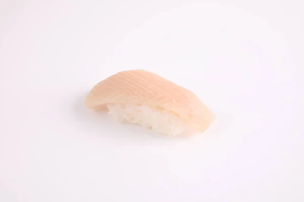 Hamachi Суши Японская Еда Желтохвостый Суши Изолированы Белом Фоне — стоковое фото