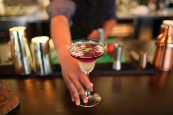 Cocktails Glazen Bar Pup Restaurant — Stockfoto