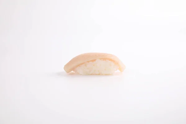 Sushi Hamachi Sushi Cauda Amarela Comida Japonesa Isolado Fundo Branco — Fotografia de Stock