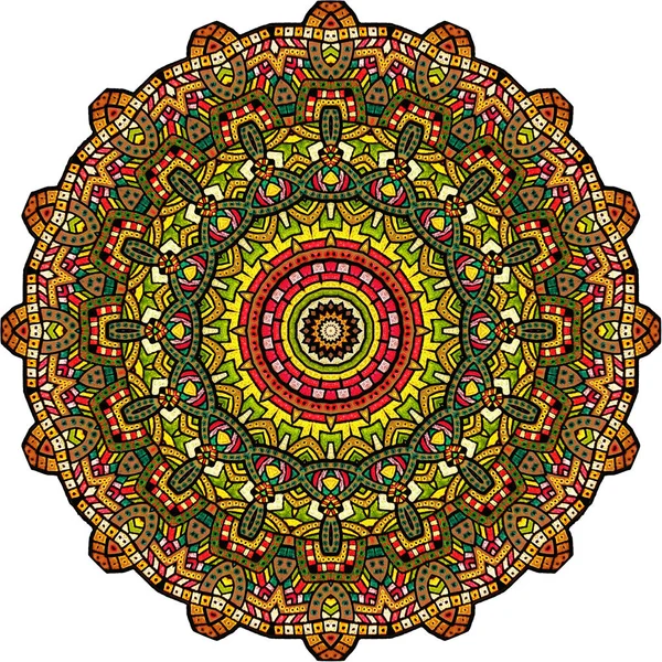 Perzsa Tarkabarka Mandala Grafikai Tervezés Absztrakt Háttér Tarkabarka Mandala Mozaik — Stock Fotó