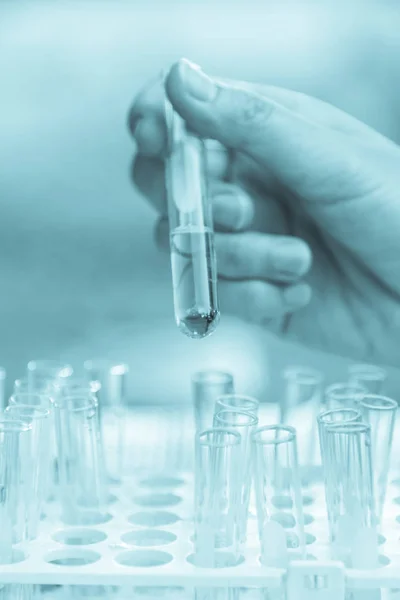 Lab Science Research Glass Tube Several Test Tubes Scientific Experiment — Stock Photo, Image