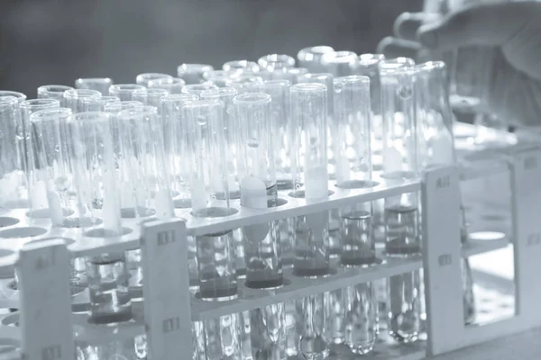 Lab Vetenskap Forskning Glas Poster Att Lägga Till Droppe Flera — Stockfoto