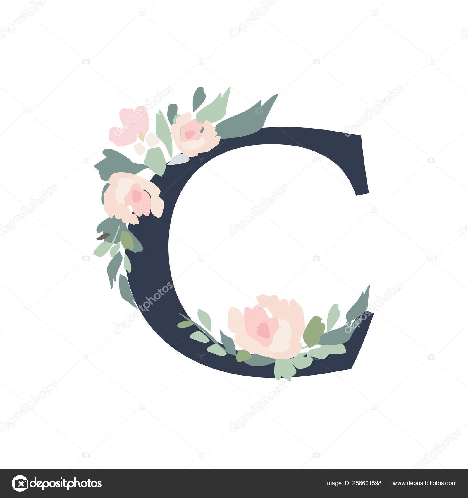 Letter C Decoration Ideas Floral Alphabet Letter C With