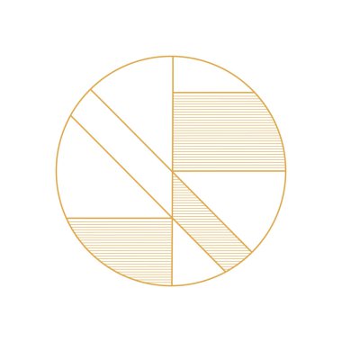 Yuvarlak şekil. Logo tasarımı. Çizgilerin daireleri. Afiş, kart, poster, el ilanı için arka plan. Beyaz arka planda izole edilmiş. Çizgi stili.