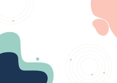 Renkli geometrik arka plan. Sıvı şekilleri bileşimi. Bulanık renkli noktalar. Soyut arka plan