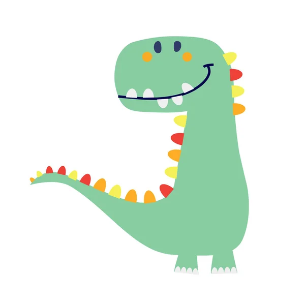 Cute Dinosaur Drawn Kids Fashion — Stock Photo, Image