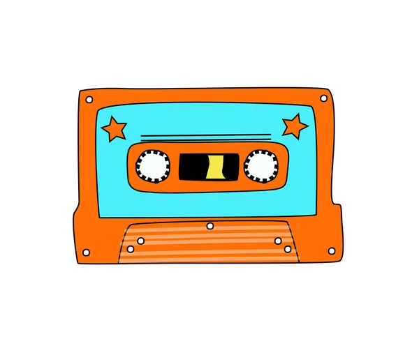 Illustration Retro Audiokassette Analoge Medien Zum Aufnehmen Und Hören Von — Stockfoto