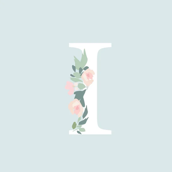 花卉字母 - 带有花束组合的字母. — 图库照片