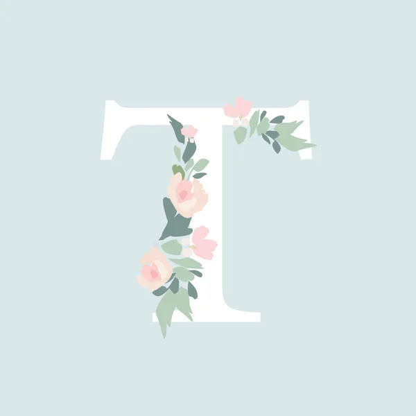 Alfabeto Floral Letra Com Composição Buquê Flores Coleção Única Para — Fotografia de Stock